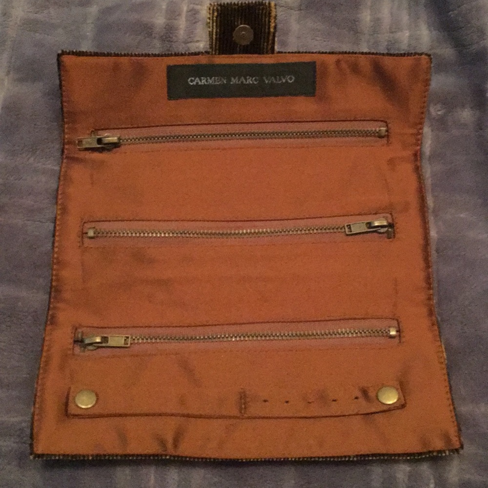 New! Carmen Marc Valvo travel jewelry bag